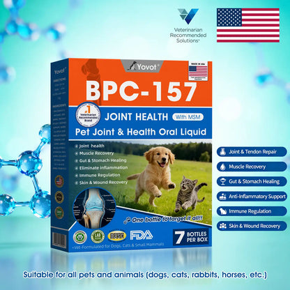 AVMA Recommended | Official  Store 🐶🐱Yovot® BPC-157 Advanced Joint & Total Body Health Oral Liquid -(For Dogs, Cats & Mammals. One Bottle Daily, Results in 7 Days)