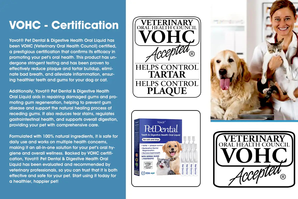 [Official Store] Yovot® Pet Dental & Digestive Health Oral Liquid – Freshen Breath, Remove Tartar & Promote gum regeneration, stabilize teeth (for Cats & Dogs)  – Save 70% Today!