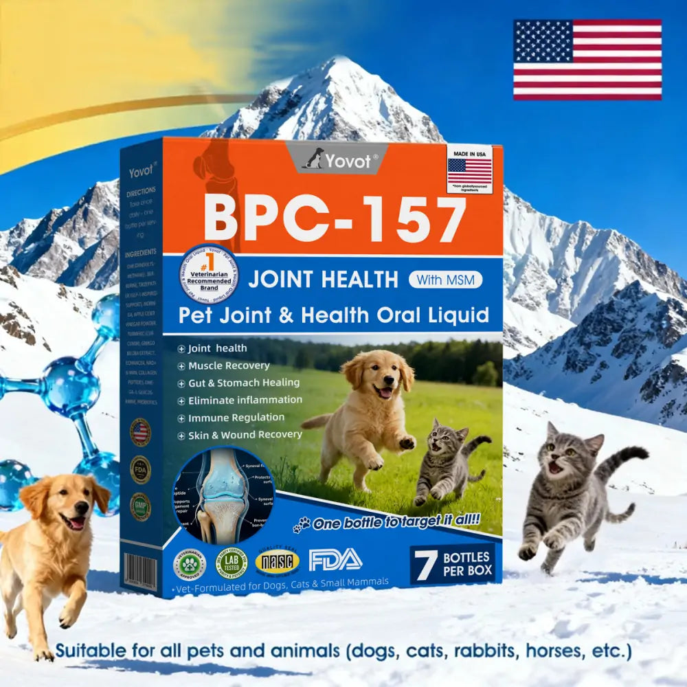 AVMA Recommended | Official  Store 🐶🐱Yovot® BPC-157 Advanced Joint & Total Body Health Oral Liquid -(For Dogs, Cats & Mammals. One Bottle Daily, Results in 7 Days)